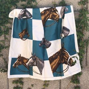 Checked Horse Scarf